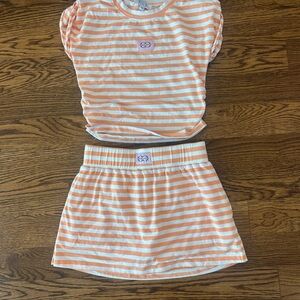 coco lilly’s Orange and White Striped Set